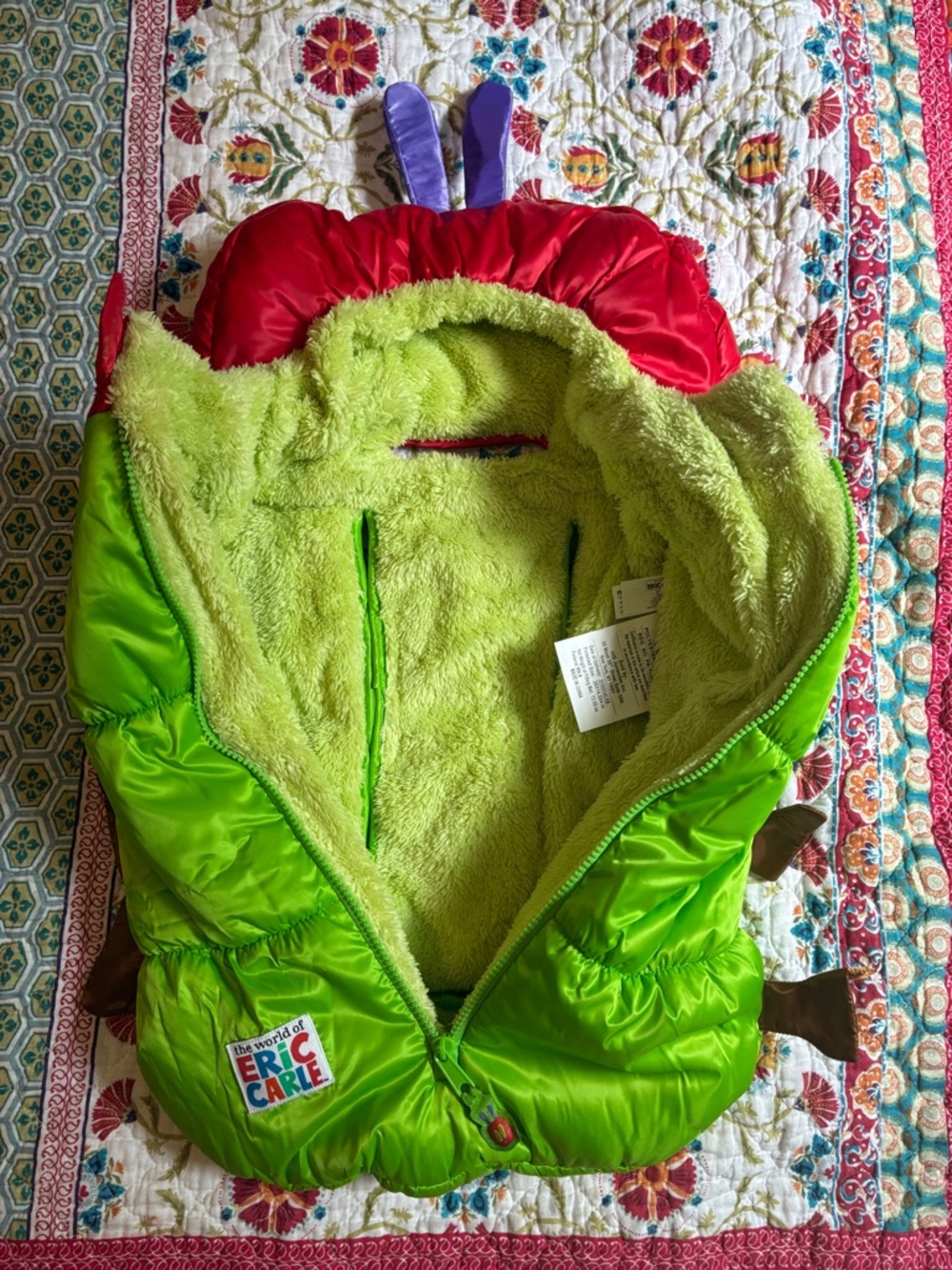 The Hungry Caterpillar by Eric Carle baby bunting - Picture 4 of 5
